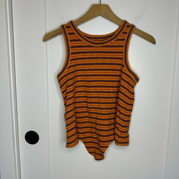 Madewell Audio Tie Knot Front Striped Tank Top Size XXS - Picture 2 of 5